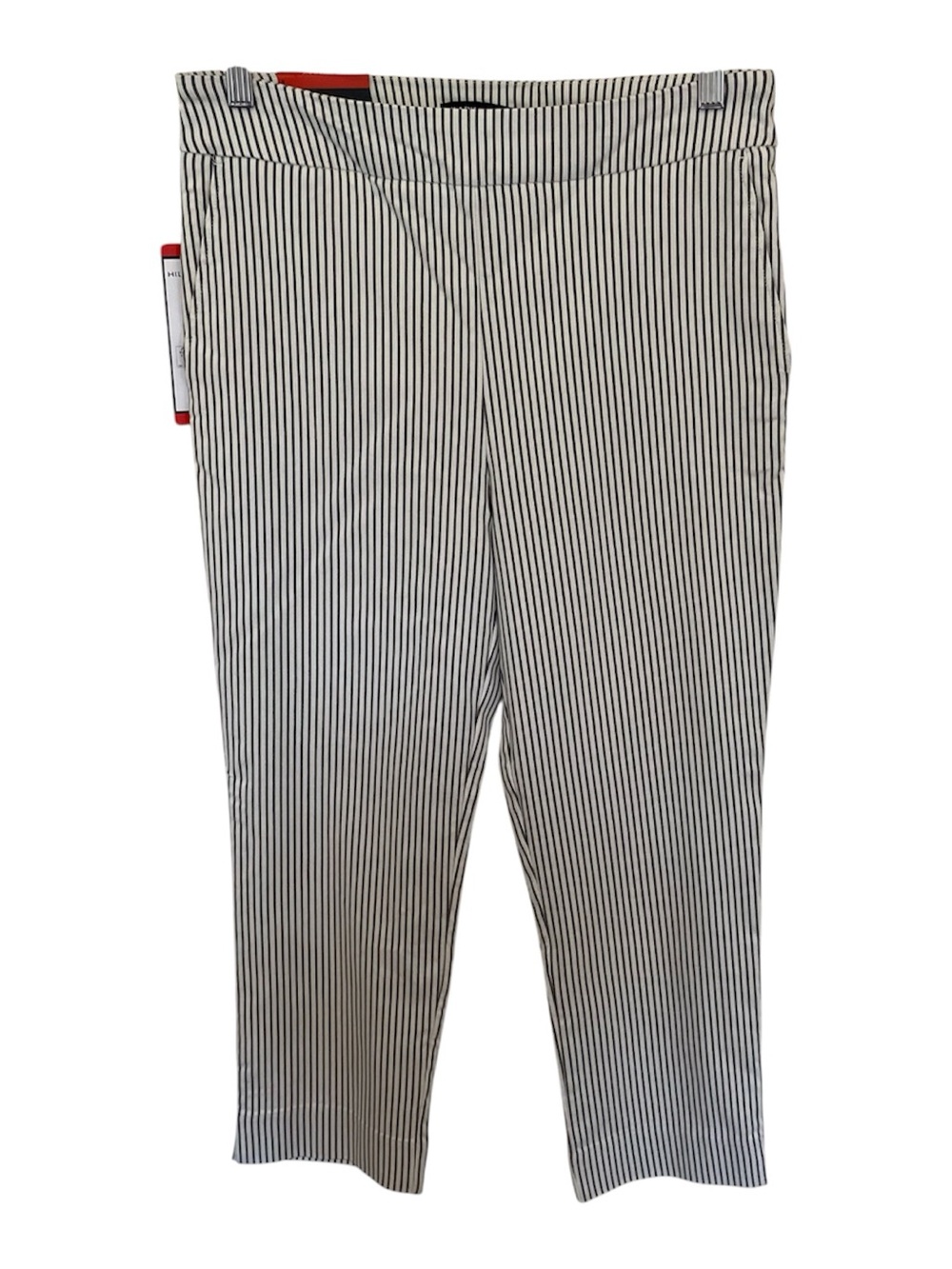 NEW Hilary Radley Black and White Pinstripe Pants